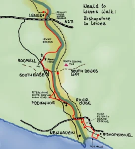 Walk Bishopstone to Lewes