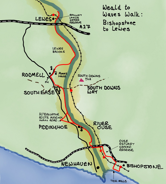 Walk Bishopstone to Lewes