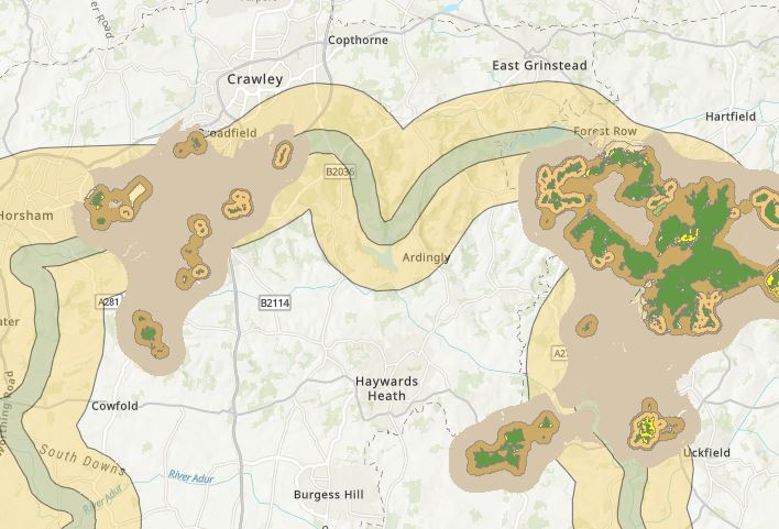 Weald to Waves opportunities Map