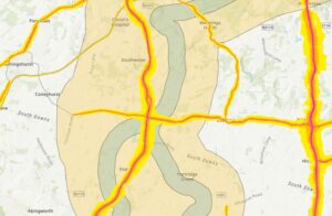 Weald to Waves pressures map