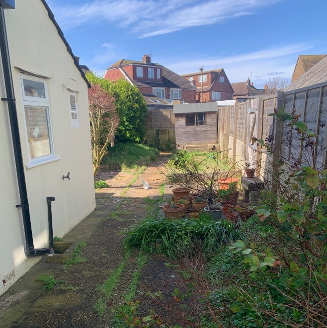 Underdown garden before, Gareth Williams