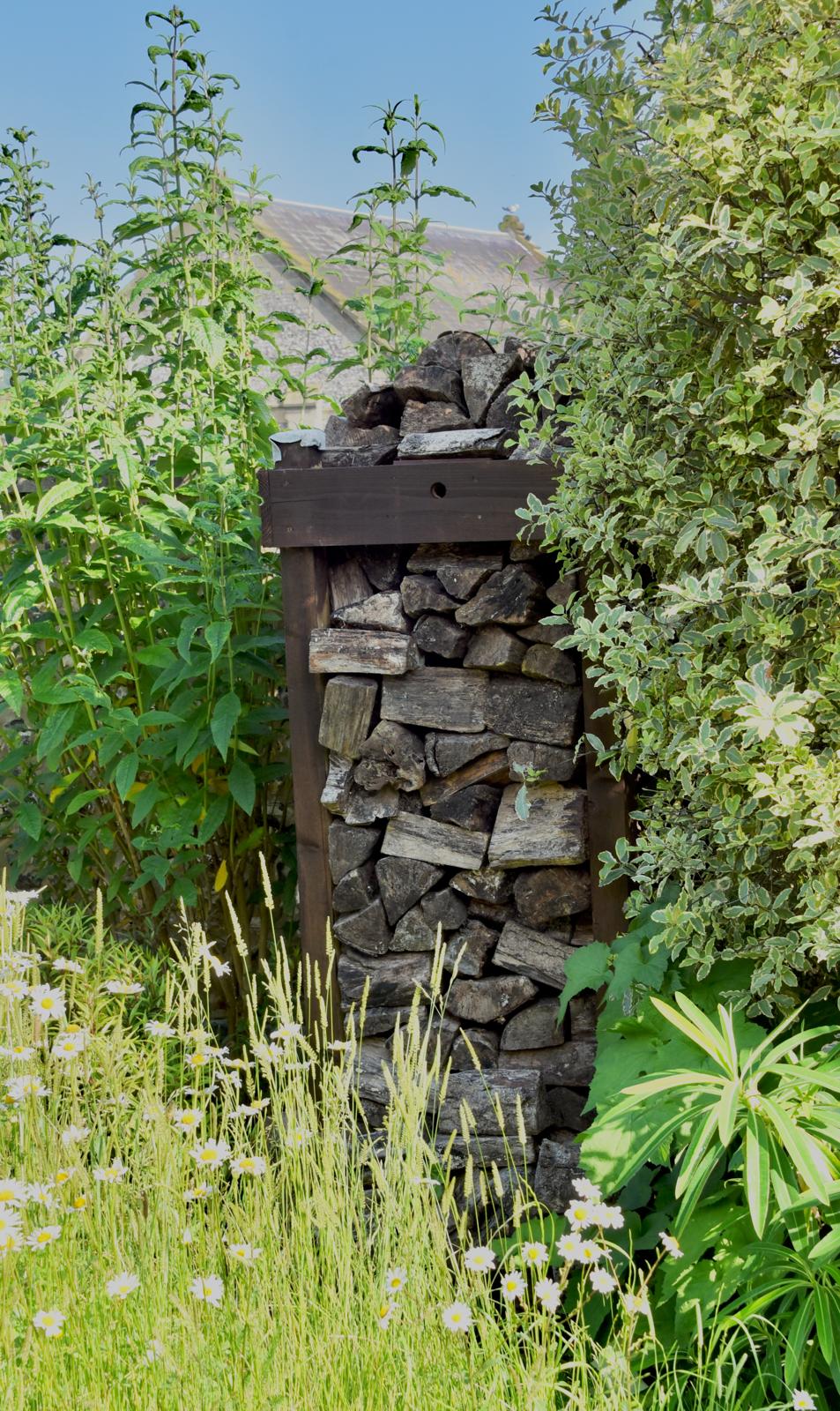 Bug hotel in Andy's garden, by Charlie Waring
