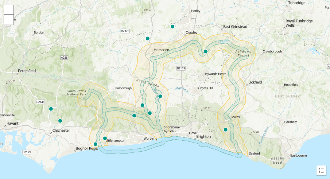 100 Mile Classroom Map