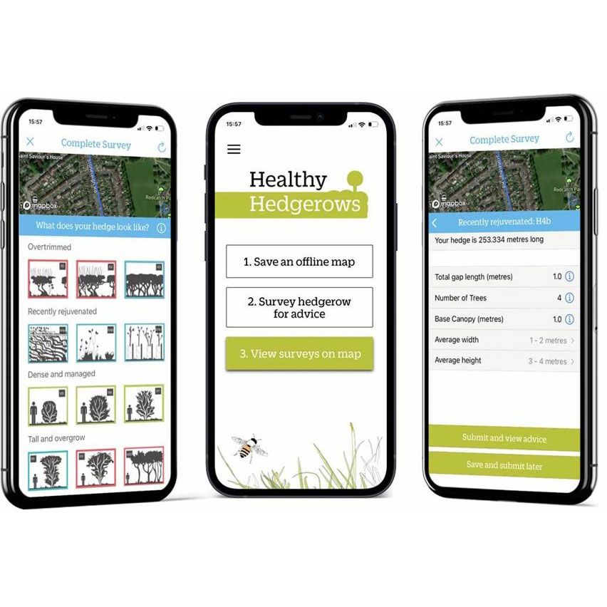 Healthy hedgerows app Peoples Trust for Endangered Species